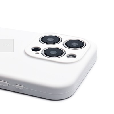 Чехол-накладка для Apple iPhone 15 Pro (белый) ORG Soft Touch с закрытой камерой