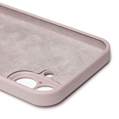 Чехол-накладка для Apple iPhone 16 Plus (бежевый) ORG Soft Touch с закрытой камерой