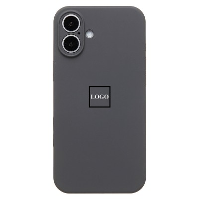 Чехол-накладка для Apple iPhone 16 Plus (темно-серый) ORG Soft Touch с закрытой камерой