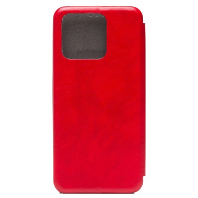 Чехол-книжка для Xiaomi Redmi 10C открытие в бок (красный) BC002