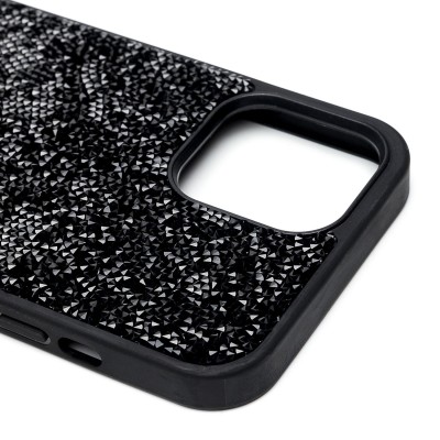 Чехол-накладка для Apple iPhone 12 Pro Max россыпь кристаллов (черный) PC071 POSH SHINE