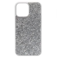 Чехол-накладка для Apple iPhone 13 Pro Max россыпь кристаллов (серебристый) PC071 POSH SHINE