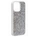 Чехол-накладка для Apple iPhone 13 Pro россыпь кристаллов (серебристый) PC071 POSH SHINE