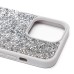 Чехол-накладка для Apple iPhone 13 Pro россыпь кристаллов (серебристый) PC071 POSH SHINE
