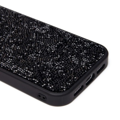 Чехол-накладка для Apple iPhone 15 Pro россыпь кристаллов (черный) PC071 POSH SHINE