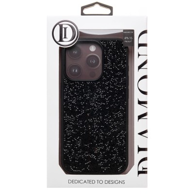 Чехол-накладка для Apple iPhone 15 Pro россыпь кристаллов (черный) PC071 POSH SHINE