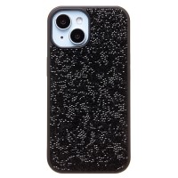Чехол-накладка для Apple iPhone 15 россыпь кристаллов (черный) PC071 POSH SHINE