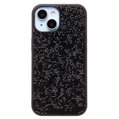 Чехол-накладка для Apple iPhone 15 россыпь кристаллов (черный) PC071 POSH SHINE