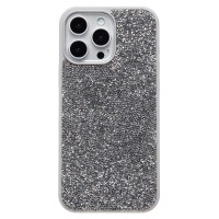Чехол-накладка для Apple iPhone 16 Pro Max россыпь кристаллов (серебристый) PC071 POSH SHINE