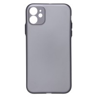 Чехол-накладка для Apple iPhone 11 (матово-прозрачный/черный) PC091