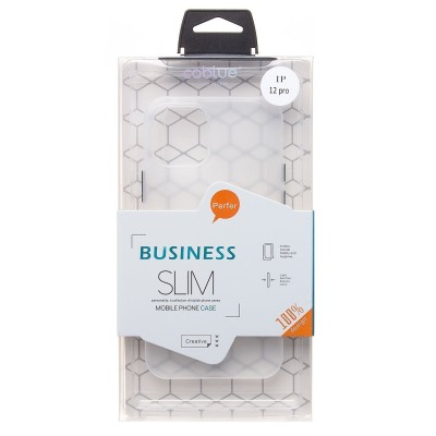 Чехол-накладка для Apple iPhone 12/iPhone 12 Pro (матово-прозрачный/белый) PC091