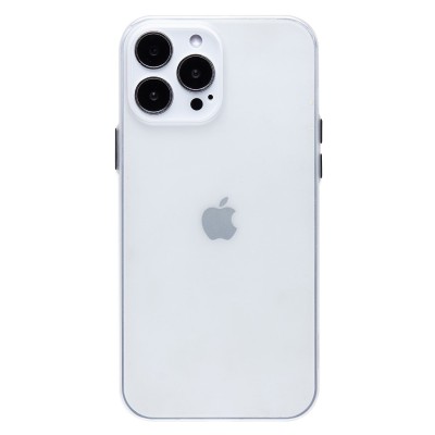 Чехол-накладка для Apple iPhone 13 Pro Max (матово-прозрачный/белый) PC091