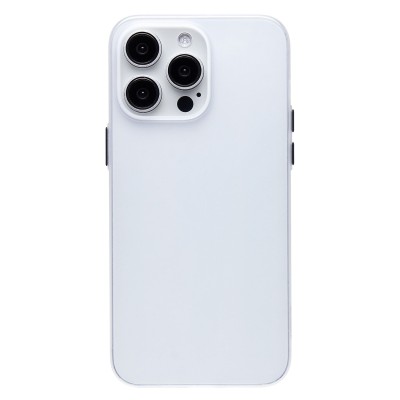 Чехол-накладка для Apple iPhone 15 Pro Max (матово-прозрачный/белый) PC091
