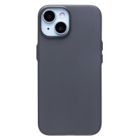 Чехол-накладка для Apple iPhone 15 (матово-прозрачный/черный) PC091