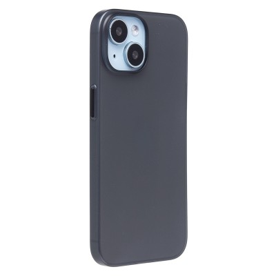 Чехол-накладка для Apple iPhone 15 (матово-прозрачный/черный) PC091