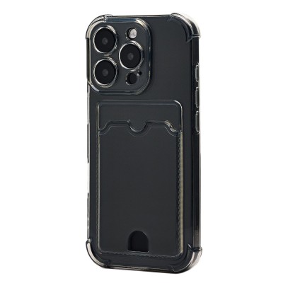 Чехол-накладка c картхолдером для Apple iPhone 16 Pro (черный) SC276