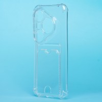 Чехол-накладка с картхолдером для Huawei Pura 80 Pro (прозрачный) SC276