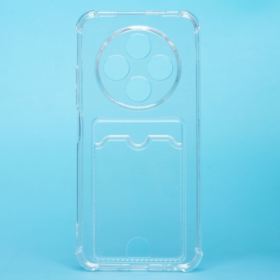 Чехол-накладка с картхолдером для Tecno Spark 30C 4G (прозрачный) SC276