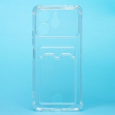 Чехол-накладка с картхолдером для Tecno Spark 40 (прозрачный) SC276