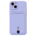 Чехол-накладка с картхолдером для Apple iPhone 14 (светло-фиолетовый) SC304