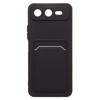 Чехол-накладка с картхолдером для Infinix Smart 10 Plus (черный) SC337