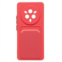 Чехол-накладка с картхолдером для Realme 14 Pro (бордовый) SC337