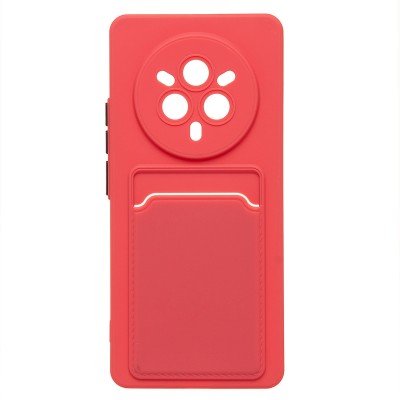 Чехол-накладка с картхолдером для Realme 14 Pro (бордовый) SC337