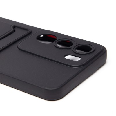 Чехол-накладка с картхолдером для Realme C71 (черный) SC337