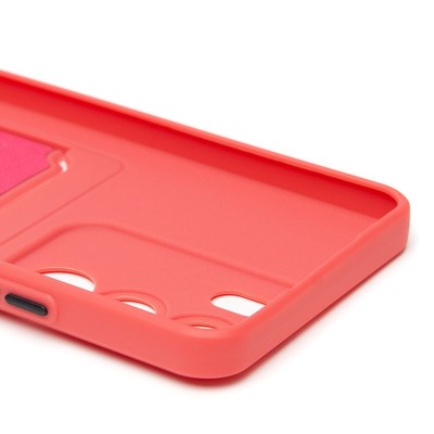 Чехол-накладка с картхолдером для Realme C71 (бордовый) SC337