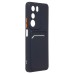 Чехол-накладка с картхолдером для Realme C71 (темно- голубой) SC337