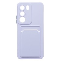 Чехол-накладка с картхолдером для Realme C71 (светло-фиолетовый) SC337