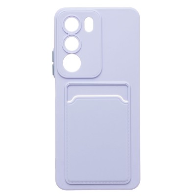 Чехол-накладка с картхолдером для Realme C71 (светло-фиолетовый) SC337