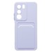 Чехол-накладка с картхолдером для Realme C71 (светло-фиолетовый) SC337