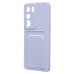 Чехол-накладка с картхолдером для Realme C71 (светло-фиолетовый) SC337