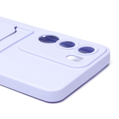Чехол-накладка с картхолдером для Realme C71 (светло-фиолетовый) SC337