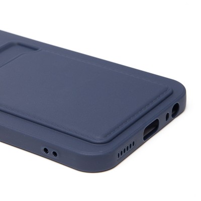 Чехол-накладка с картхолдером для Tecno Spark 40 Pro (темно- голубой) SC337