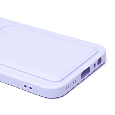 Чехол-накладка с картхолдером для Tecno Spark 40 Pro (светло-фиолетовый) SC337