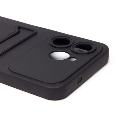 Чехол-накладка с картхолдером для Tecno Spark 40 (черный) SC337