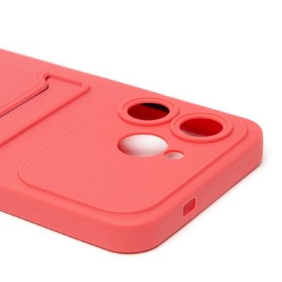 Чехол-накладка с картхолдером для Tecno Spark 40 (бордовый) SC337