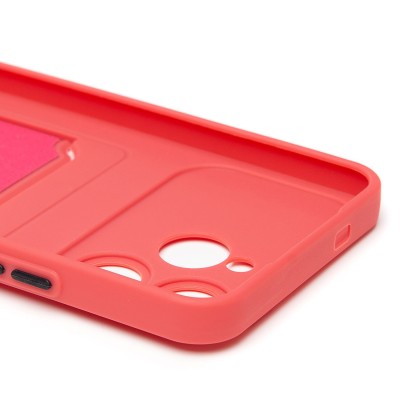 Чехол-накладка с картхолдером для Tecno Spark 40 (бордовый) SC337