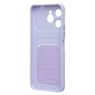 Чехол-накладка с картхолдером для Tecno Spark 40 (светло-фиолетовый) SC337