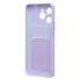 Чехол-накладка с картхолдером для Tecno Spark 40 (светло-фиолетовый) SC337