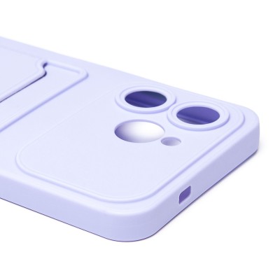 Чехол-накладка с картхолдером для Tecno Spark 40 (светло-фиолетовый) SC337