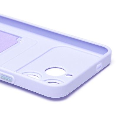 Чехол-накладка с картхолдером для Tecno Spark 40 (светло-фиолетовый) SC337