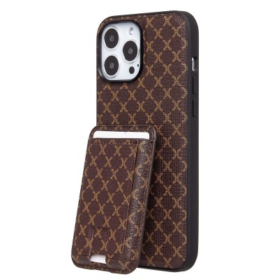 Чехол-накладка c картхолдером для Apple iPhone 13 Pro Max (кофейный) SM022 SafeMag