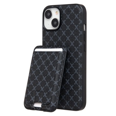 Чехол-накладка c картхолдером для Apple iPhone 14 (черный) SM022 SafeMag