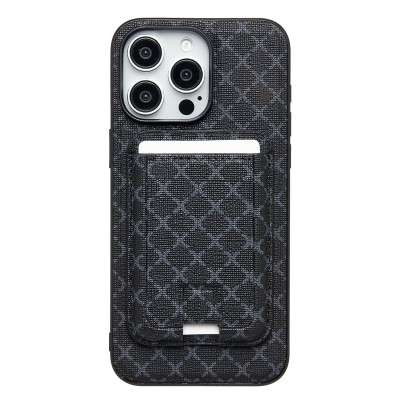 Чехол-накладка c картхолдером для Apple iPhone 15 Pro Max (черный) SM022 SafeMag