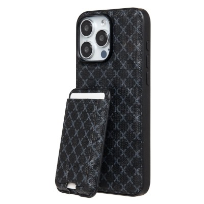 Чехол-накладка c картхолдером для Apple iPhone 15 Pro Max (черный) SM022 SafeMag