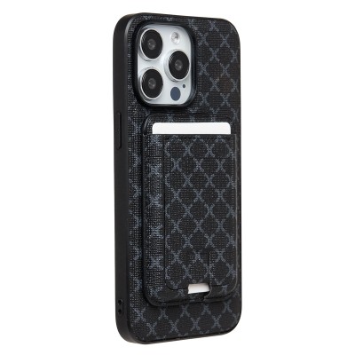Чехол-накладка c картхолдером для Apple iPhone 15 Pro Max (черный) SM022 SafeMag