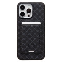 Чехол-накладка c картхолдером для Apple iPhone 16 Pro Max (черный) SM022 SafeMag